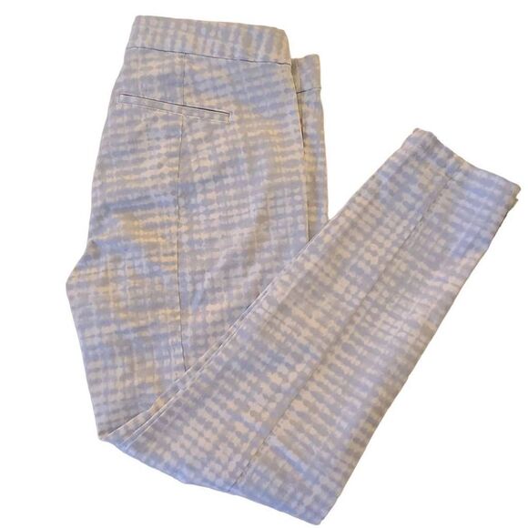 GAP Ultra Skinny Womens Blue White Print Stretch Ankle Pants Size 8 - Picture 4 of 14